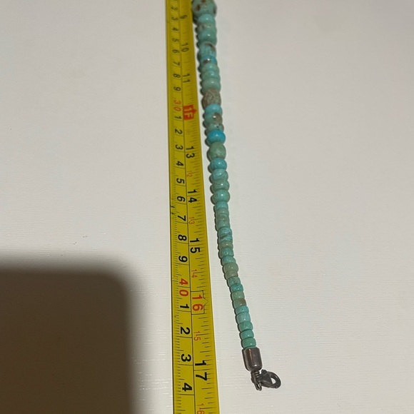 Jay King DTR Necklace 925 Sterling Silver Natural Turquoise Graduated Beads Nugg - Picture 6 of 8